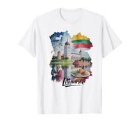 Lithuania Map Novelty Graphic, Souvenir Travel Culture T-Shirt