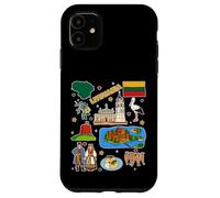 Lithuania Map Souvenir, Baltic Culture & Travel Apparel Case for iPhone 11