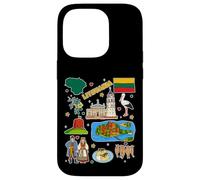 Lithuania Map Souvenir, Baltic Culture & Travel Apparel Case for iPhone 14 Pro
