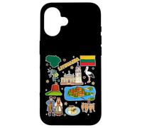 Lithuania Map Souvenir, Baltic Culture & Travel Apparel Case for iPhone 16