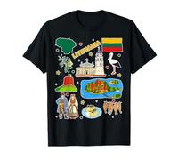 Lithuania Map Souvenir, Baltic Culture & Travel Apparel T-Shirt