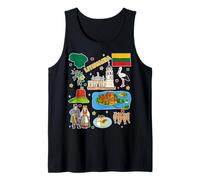 Lithuania Map Souvenir, Baltic Culture & Travel Apparel Tank Top