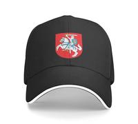 Lithuania National Emblem Hat Support Lithuania Coat of Arms Baseball Cap Lithuanian Hat for Women Men Adjustable Hat, Black, One size
