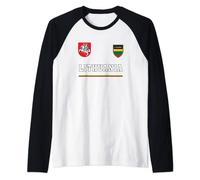 Lithuania Sport/Soccer Jersey Tee Flag Football Raglan Baseball Tee