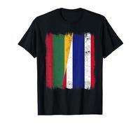 Lithuania Thailand Half Flag Lithuanian Thai Roots T-Shirt