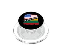 Lithuania USA America Lithuanian Flag I'm Both Of Them PopSockets PopGrip for MagSafe