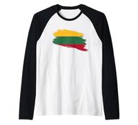 Lithuanian Flag Lietuva Raglan Baseball Tee