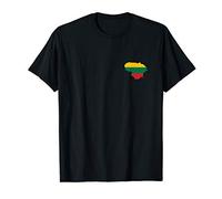 Lithuanian Map and Flag Chest Logo - Lithuania Souvenir T-Shirt