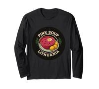 Lithuanian Saltibarsciai Cold Beetroot Pink Soup Lithuania Long Sleeve T-Shirt