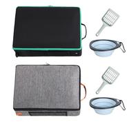 Litière De Voyage Pour Chat Portable - Bac Pliable Imperméable Et Léger Avec Fermeture Pratique - Idéal Pour Déplacements, Voiture, Camping Ou Hôtel - Accessoire Transport Chat Réutilisable Et Facile