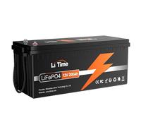 LiTime 12V 200Ah Lithium Leisure Battery, Max. 15000 Deep Cycles LiFePO4 Battery, Backup Power for RV, Caravan, Travel Trailer, Marine, Camper
