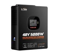 LiTime 5000W Solar Inverter Charger, 48V DC to 120V AC Pure Sine Wave Inverter, Parallel Split-Phase for 240V, Build in 100A MPPT Solar Charger Controller for Home Backup, Off-Grid, Farm