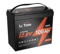 LiTime Mini 12V 100Ah Lithium LiFePO4 Battery, Max. 15000 Deep Cycles, 1280W Output Power, 100A BMS, Leisure Battery 12V for Caravans, RVs, Trolling Motor, Solar System, Marine