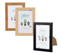 Litinliv 3Pcs Photo Frame,10 * 15CM Stylish Wooden Frame,6 Inch Oak Photo Frame,Table Top Wall Mount Multiple Picture Frames,Versatile and Stylish Picture Frames,for Family and Wedding Photos