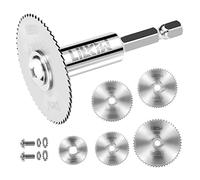LitKiwi 1/4-Inch Hex Shank Rotary Drill Saw(with 5PCS Blades),HSS Saw Disc Wheel Cutting Blades for Drills Rotary Tools