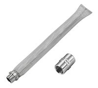 LitKiwi 12-inch Bazooka Screen Boil Screen(1/2" NPT) with Pipe Fitting(1/2"x 1/2" Female NPT),Reusable Stainless Steel 304 Beer Filter Tube,Mash and Tun Boil Screen for Home Brewing and Wine Making