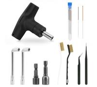 LitKiwi 25PCS 3D Printer Nozzle Cleaning Kit with1.5Nm Nozzle Torque Wrench for 3D Printer Nozzle Changing,Includes 25 Cleaning Pins,Tweezers,Brushes for Optimal 3D Printing Performance