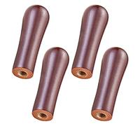 LitKiwi 4Pcs Beer Tap Handle,Premium Wooden Faucet Rustic Black Classical Style Handle,3/8''-16 Thread for Most Standard American Draft Beer Faucet,Homebrew,Kegerators and Bars