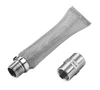 LitKiwi 6-inch Bazooka Screen Boil Screen(1/2" NPT) with Pipe Fitting(1/2"x 1/2" Female NPT),Reusable Stainless Steel 304 Beer Filter Tube,Mash and Tun Boil Screen for Home Brewing and Wine Making