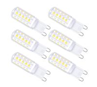 LiTlight G9 LED Bulbs Cool White 5W 600LM, 6000 Kelvin G9 Light Bulb, Equivalent to 50W Halogen, Non-Dimmable Energy Saving Lamps for Home Lighting Décor, No Flicker, 6 Packs