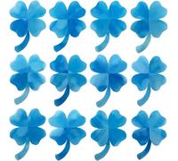 LITMIND 12 Four-Leaf Clover Set - Blue Pre-Cut Heart-Shaped Stained Glass Mosaic Tiles & Pieces for DIY Crafts and Art Projects