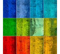 LITMIND 12 Sheets Transparent Texture Stained Glass Variety Pack, 6 x 4 Inch Cathedral Art Glass for Mosaic Crafts & Supplies,Assorted Colorful Glass Sheets for Stunning Stained Glass Projects
