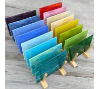 LITMIND 16 Sheets Stained Glass Variety Pack, 4 x 6 Inch Mosaic Tiles for Crafts, Assorted Colors Cathedral Art, Sheets for Making Projects (Opaque)