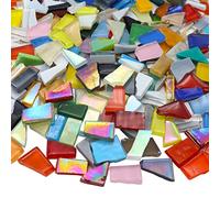 LITMIND Irregular Crystal Glass Mosaic Tiles for Art Crafts, 9oz Value Pack Mosaic Making Supplies, Mosaic Kits for Adults