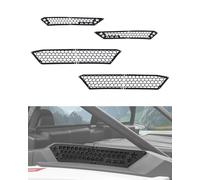 LitMiRaCle Aluminum Air Intake Cover Grill for 2024 2025 Polaris RZR XP 1000/ XP4 1000 Accessories, Black Mesh Engine Side Air Vent Protective Cover Bezel (8PCS)
