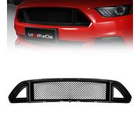 LitMiRaCle Grilles & Grille Guards - Mesh Front Bumper Upper Hood Grille Grill, Compatible with 15-17 Mustang GT, EcoBoost