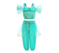 Lito Angels 2 Pieces Princess Jasmine Fancy Dress Up Costume for Kids Girls Birthday Party Age 10-12 Years