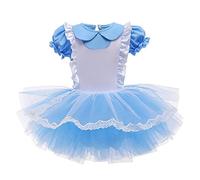 Lito Angels Alice in Wonderland Princess Ballerina Costume Ballet Leotard with Tutu Dress for Kids Girls, Fancy Dance Wear Outfit Age 5-6 Years, Blue (Tag Number 120)