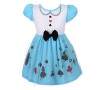 Lito Angels Alice in Wonderland Princess Fancy Dress Up Costume Cotton Outfits for Kids Girls Age 3-4 Years
