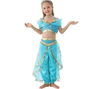 Lito Angels Arabian Princess Jasmine Fancy Dress Up Costume for Kids Girls Belly Dance Party Outfit Age 11-12 Years, A