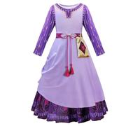 Lito Angels Asha Fancy Dress Up Clothes Princess Party Costume Play Wear for Kids Girls Age 6-7 Years, Purple (Tag Number 130)