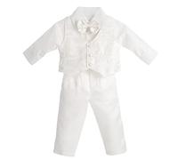 Lito Angels Baby Boys Ivory Suit Christening Clothing Baptism Outfits Long Sleeve Floral Age 3-6 Months