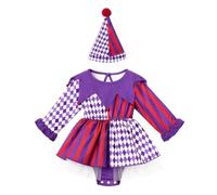 Lito Angels Baby Girls Circus Costume with Hat, 0-18 Months | Flexible Fabric, Tulle Underlayer, Built-In Briefs, Popper Crotch, Contrast Sleeves, Pom-Pom Trim, World Book Day Dress-Up