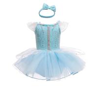 Lito Angels Baby Princess Cinderella Costume Bodysuit Onesie Romper with Headband Infant Fancy Dress Up Birthday Party Outfits Age 18-24 Months Blue 299