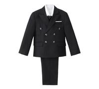 Lito Angels Boys 5 Pieces Formal Suit, Black, Age 2-3 Years