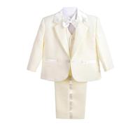 Lito Angels Boys 5 Pieces Formal Suit, Ivory, Age 9 Months