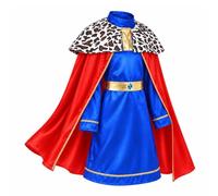 Lito Angels Boys King Costume Royal Robe Cape Belt World Book Day | 3-piece royal robe, spotted-collar cape and jewelled belt for World Book Day, school plays and fancy dress.