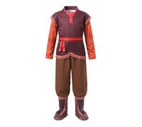 Lito Angels Boys Kristoff Costume Nordic Winter Explorer Outfit Kids Ice Harvester School Fancy Dress with Attached Boot Covers Halloween World Book Day Age 10-11 Years, Brown