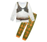 Lito Angels Boys Shrek Green Ogre Monster Character Costume Set, Front Back Print Long Sleeve T-Shirt & Pants for Cosplay Dress Up Lounge Wear Halloween - Age 8-9 Years