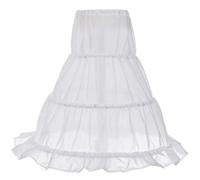 Lito Angels Girls 3-Hoop Lace Crinoline Petticoat Slip Underskirt for Girl Dresses Length 25 Inches White