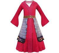 Lito Angels Girls Chinese Warrior Princess Costume, Red 277, 4-5 Years