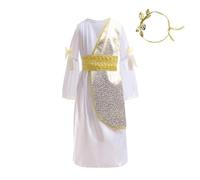 Lito Angels Girls Greek Roman Goddess Costume, White, 9-10 Years
