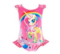 Lito Angels Girls Magic Pony Unicorn Swimsuit, Hot Pink, Age 4-5 Years