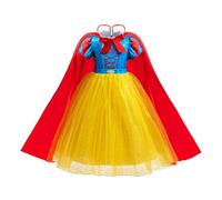 Lito Angels Girls Snow White Princess Fancy Dress Costume with Red Cape Age 5-6, Kids Fairytale Outfit for Halloween, Christmas, World Book Day & Parties