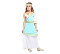 Lito Angels Girls Toga Costume Greek Goddess Dress with Headband for Kids Fancy Outfit Halloween School Plays | Age 5-6 Years