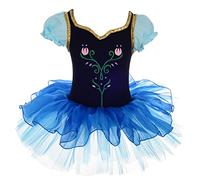 Lito Angels Ice Princess Anna Ballerina Dance Costume for Kids Girls, Ballet Tutu Dress Fancy Dancewear, Age 3-4 Years (Tag Number M) Multicoloured